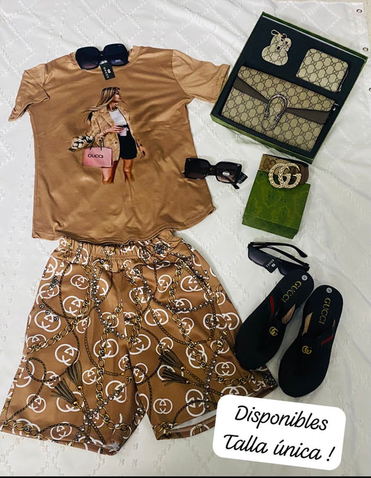 Gucci/ licra con algodón licrado