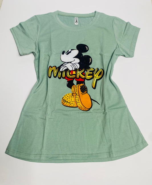 Camiseta decorada Piedras Mickey
